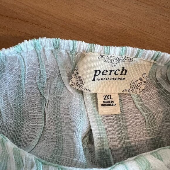 Perch Blu Pepper Womens Lightweight Tiered Top 2X Colorblock - Picture 8 of 8